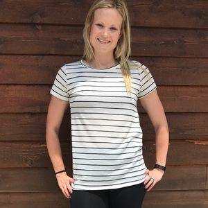 Open Back Striped Tee